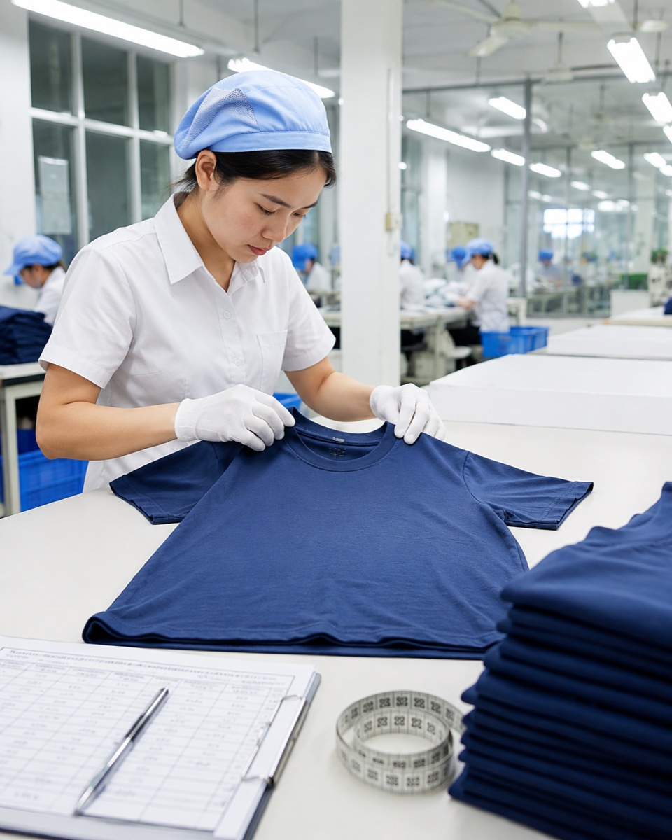 Trạm QC kiểm áo trước đóng gói tại HYPO